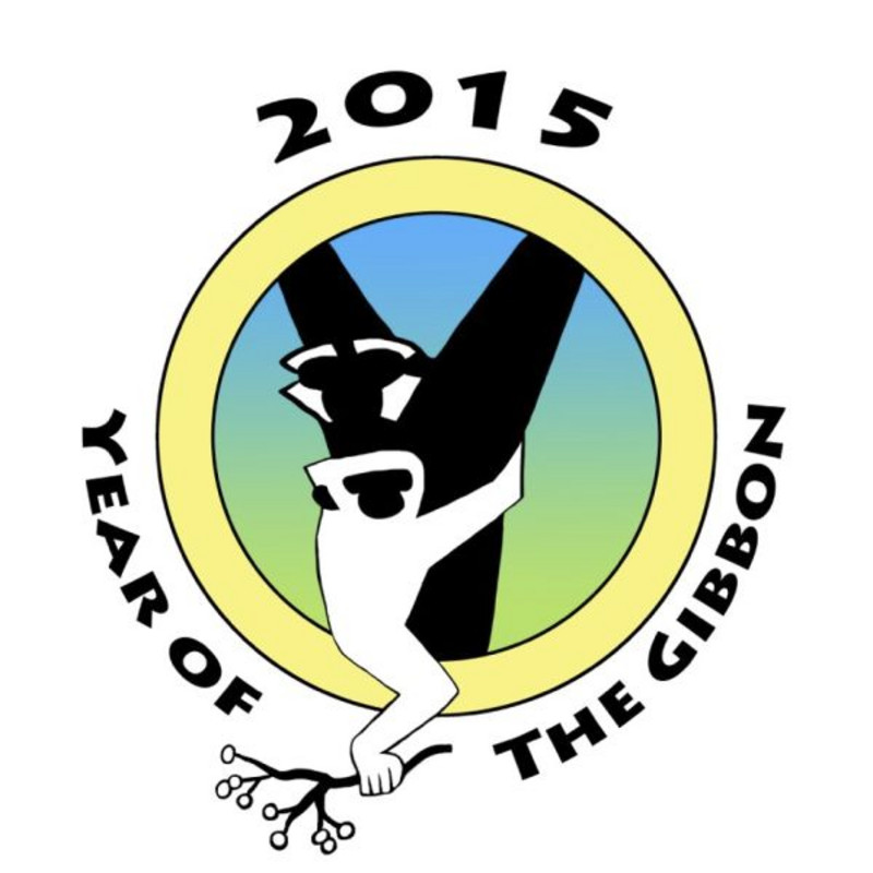 Das Logo zum "Jahr des Gibbons". Abbildung: IUCN, Section on Small Apes