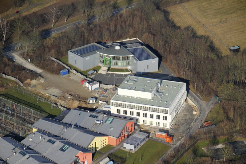Luftaufnahme vom Bildgebungszentrum aus dem Jahr 2015. Foto: Stefan Rampfel