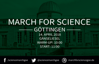 Veranstaltungsplakat für den March for Science in Göttingen