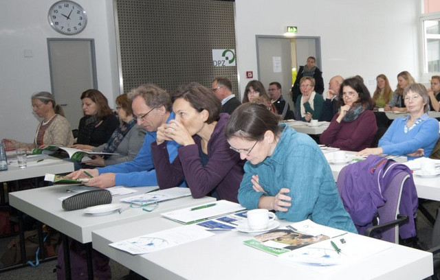 Die Teilnehmer der Lehrerfortbildung 2014 im Hörsaal des DPZ. Foto: Karin Tilch