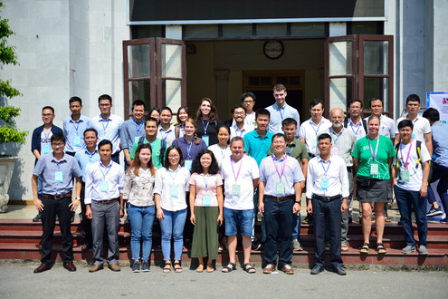 Teilnehmer*innen des Trainingskurses „Naturschutzgenetik“ 2019 an der Universität Hanoi, Vietnam. Foto: M. Le