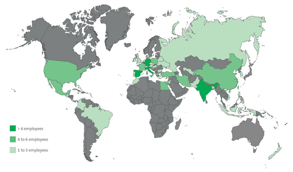 World map DPZ international. Graphic: Heike Klensang