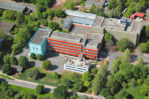 Luftaufnahme des Gebäudekomplexes des DPZ. Foto: Stefan Rampfel