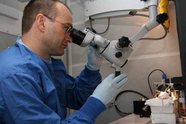 Das Foto zeigt Moser im Labor